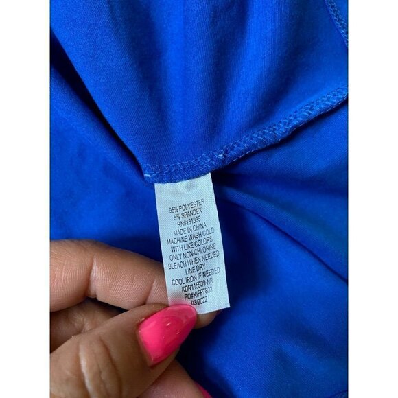 Socialite Women tank blue side ruched Dress BNWOT sz Xlarge side ruched - Picture 6 of 8